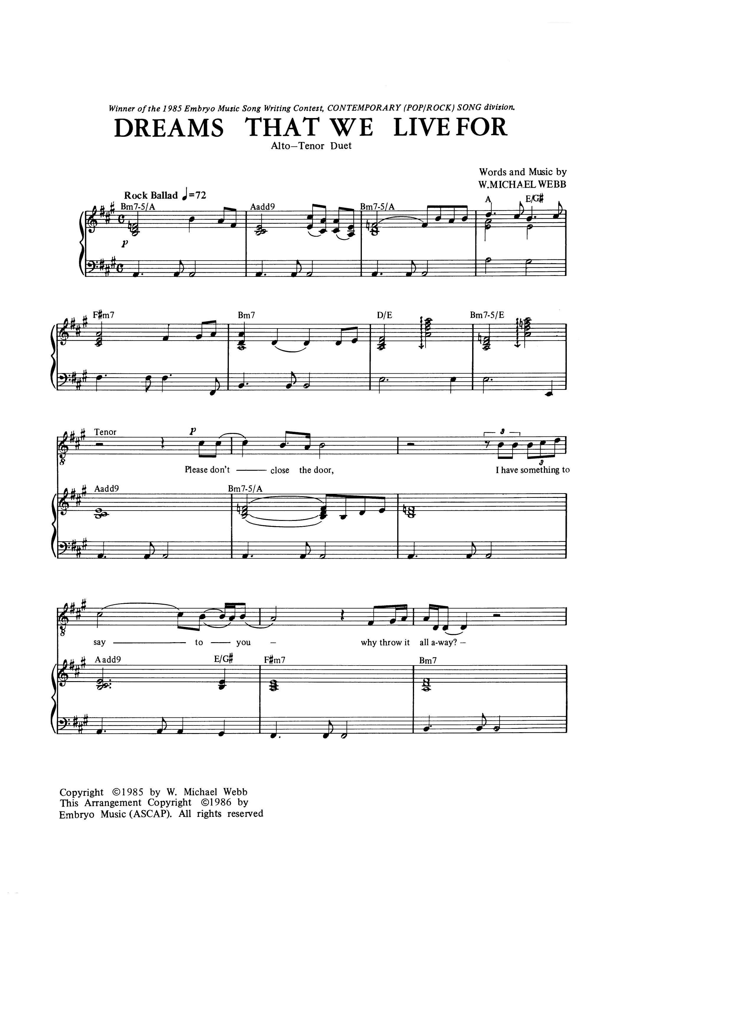 Dreams That We Live For