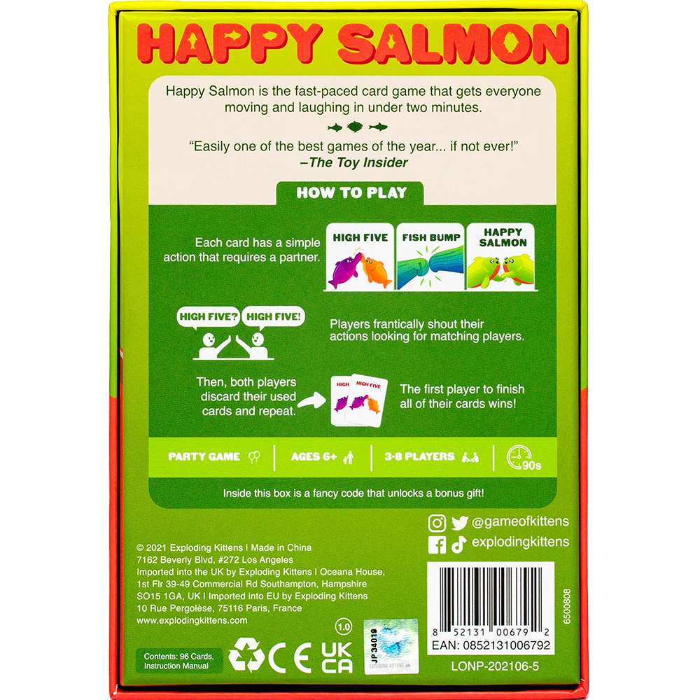 Happy Salmon Card Game, , large image number 1