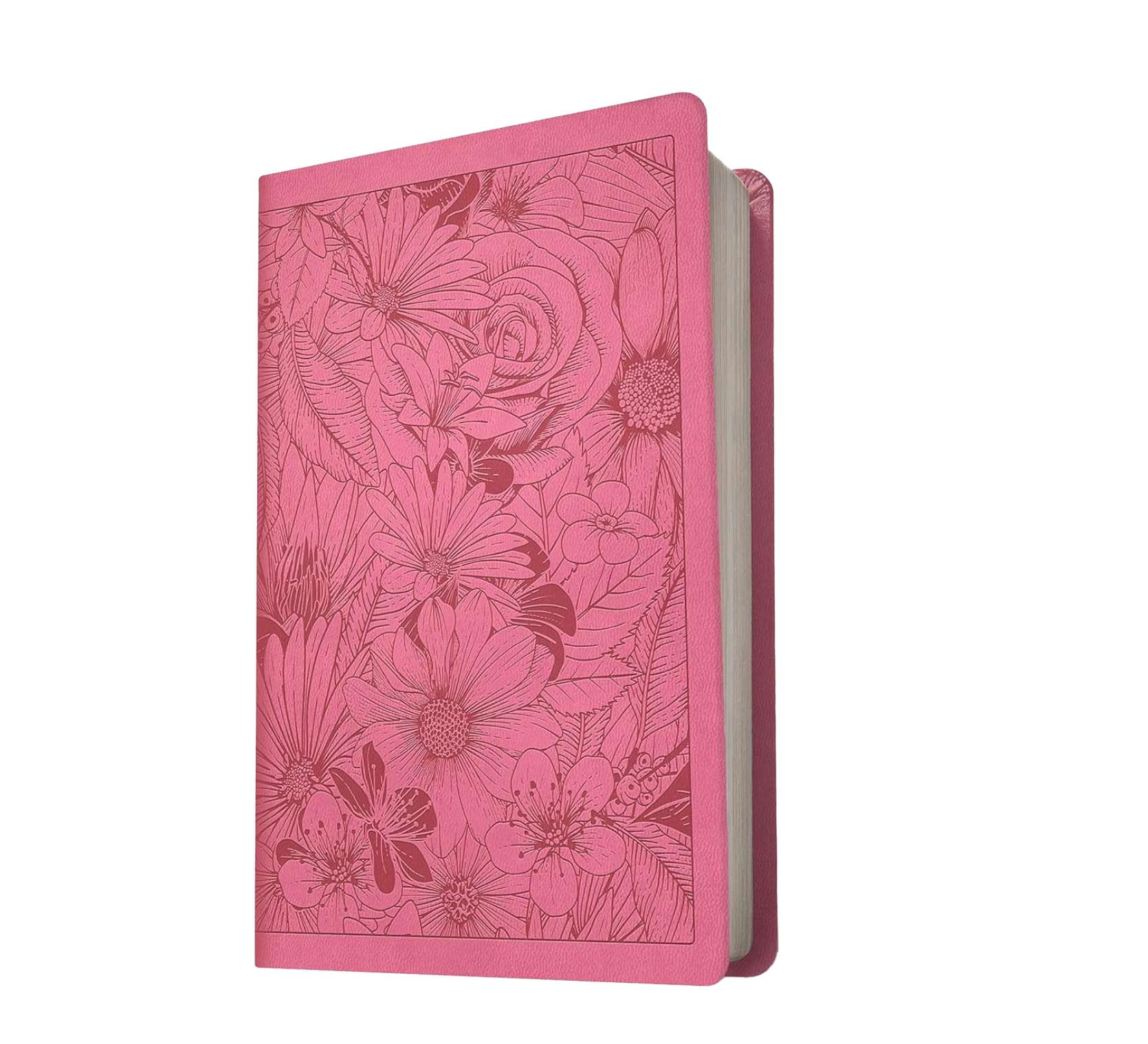 NLT Large Print Premium Value Thinline Bible, Faux Leather, Garden Pink, , large image number 2