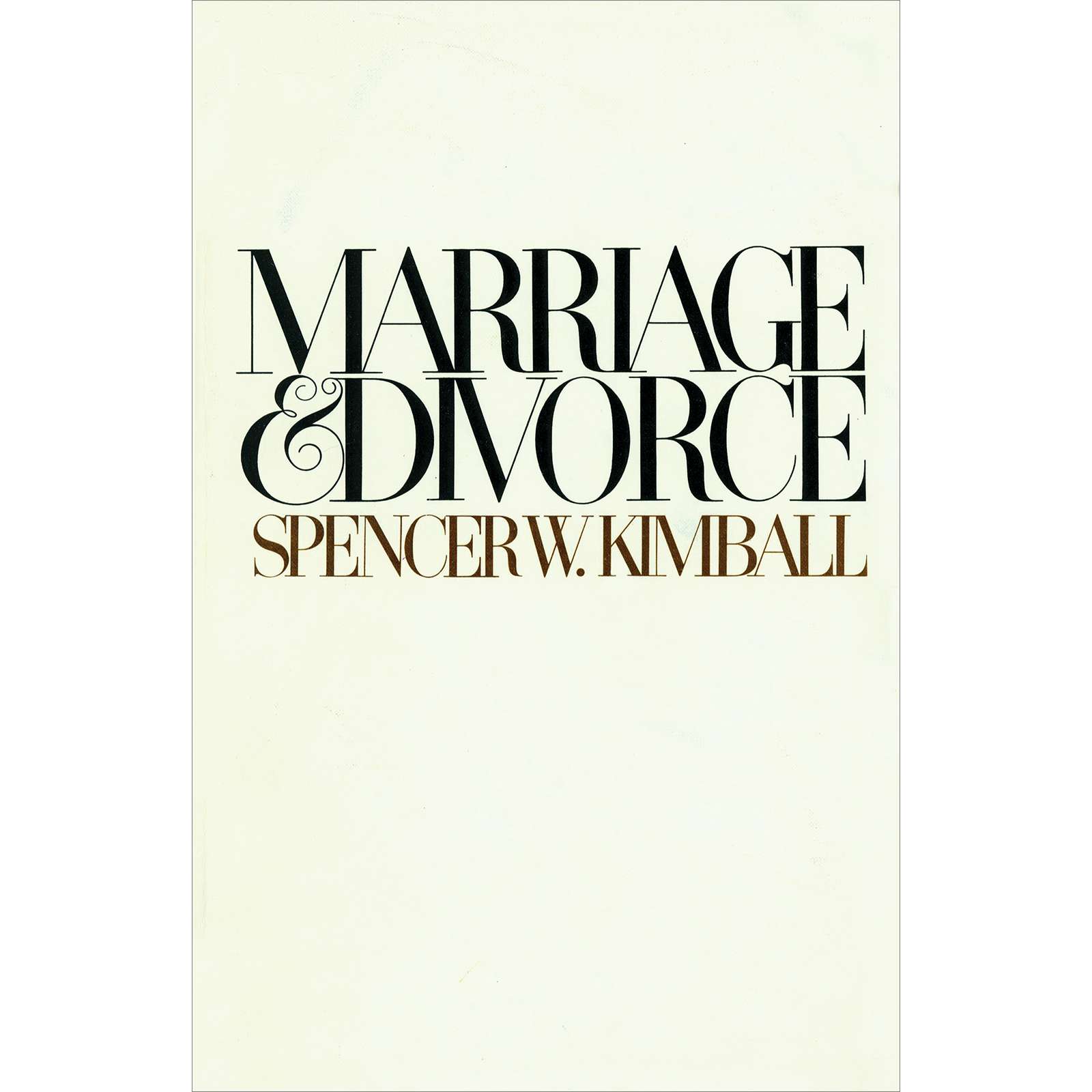 Marriage and Divorce