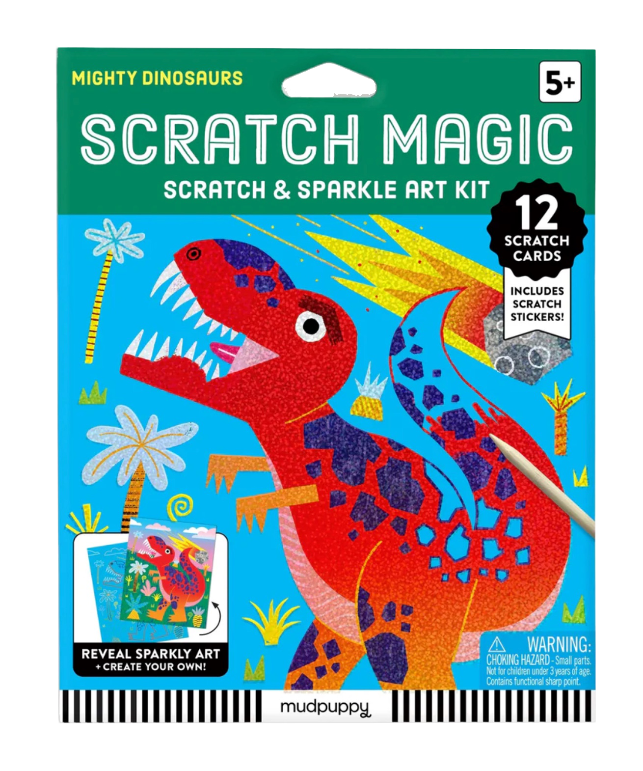 Mighty Dinosaurs Scratch Magic: Scratch & Sparkle Art Kit