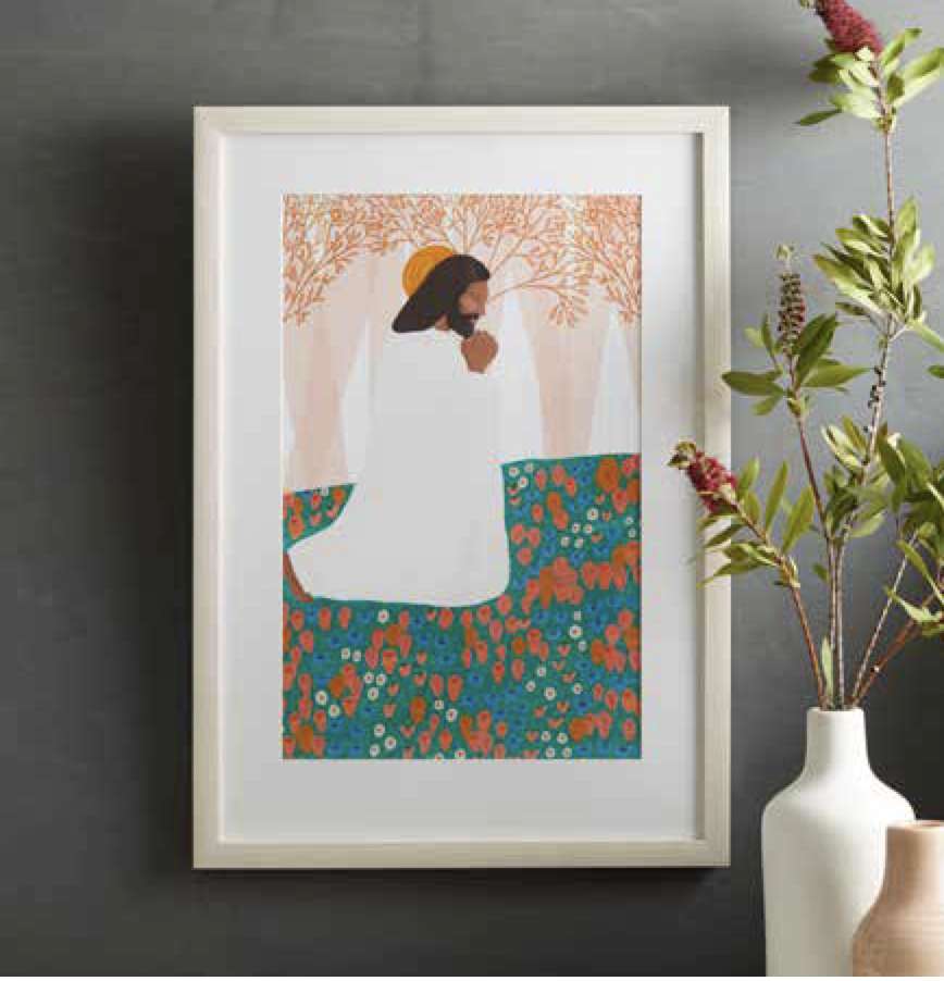 His Prayer (24x15 Framed Art), , large image number 2
