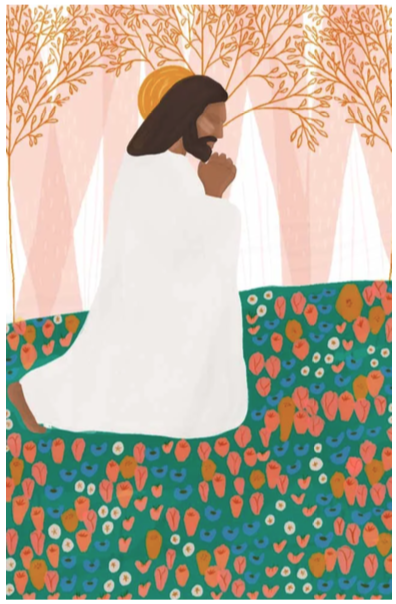 His Prayer (24x15 Framed Art)