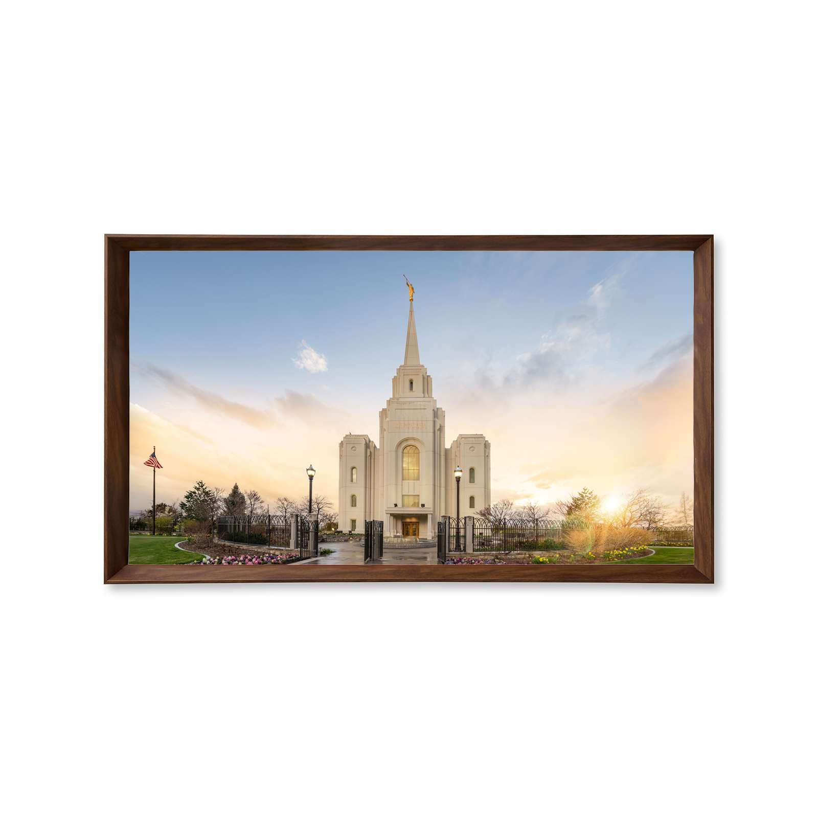 Brigham City Utah Temple, Fire of the Covenant Series (25x43 Framed Canvas Print), , large image number 0