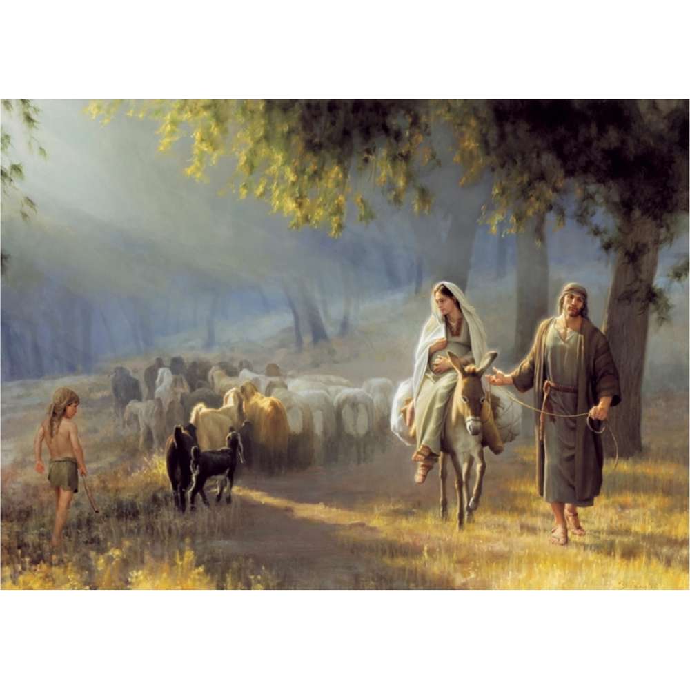 Journey to Bethlehem (53x39 Framed Art)