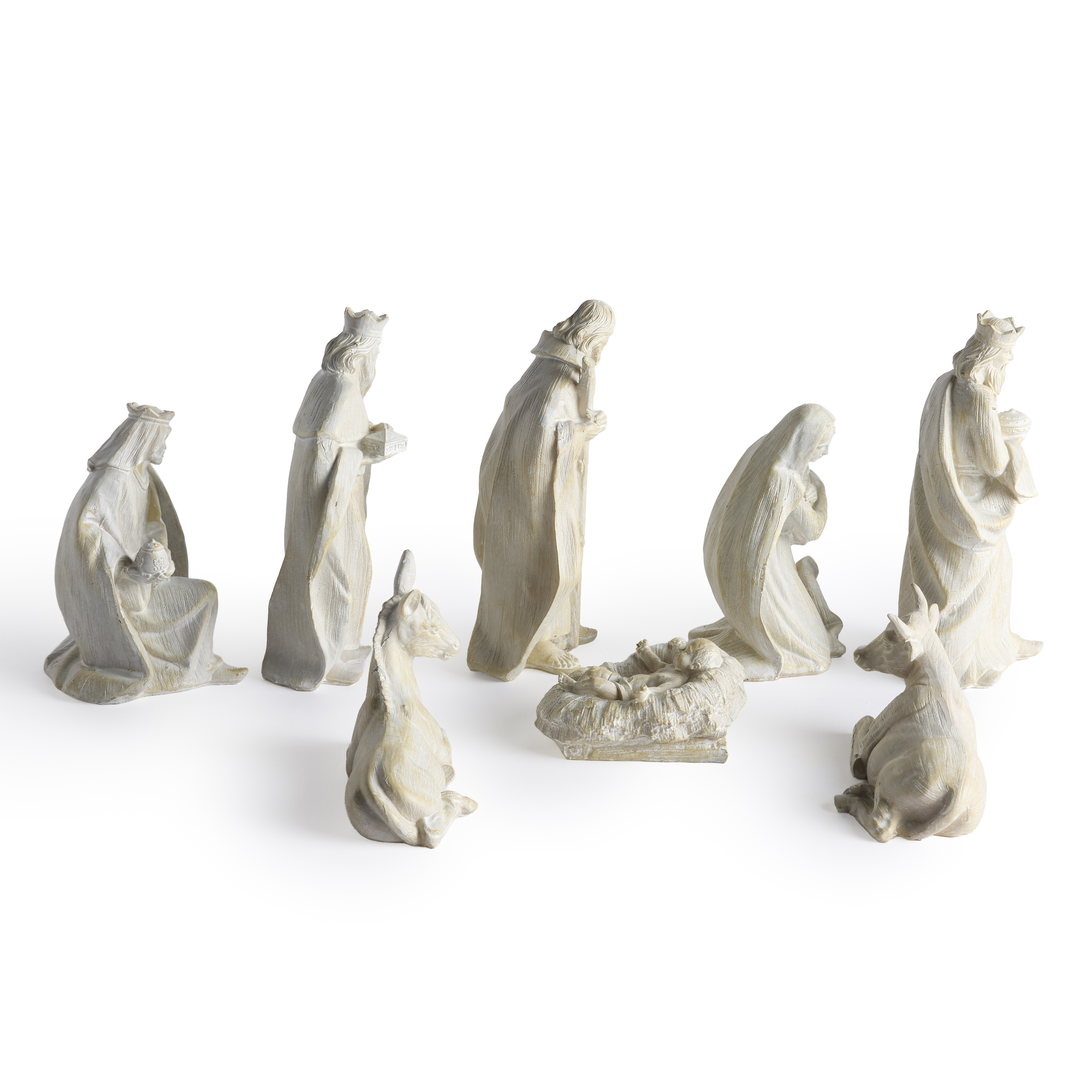 Cream Antiqued Nativity, , large
