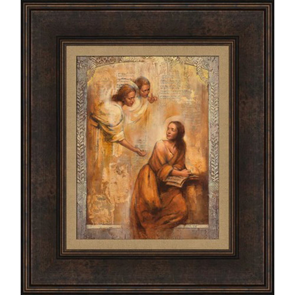 Interrupting Angels (20x17 Framed Canvas Giclee)