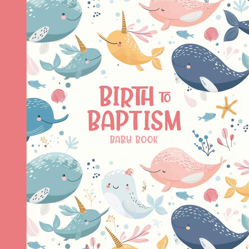 Birth to Baptism Pink Baby Book