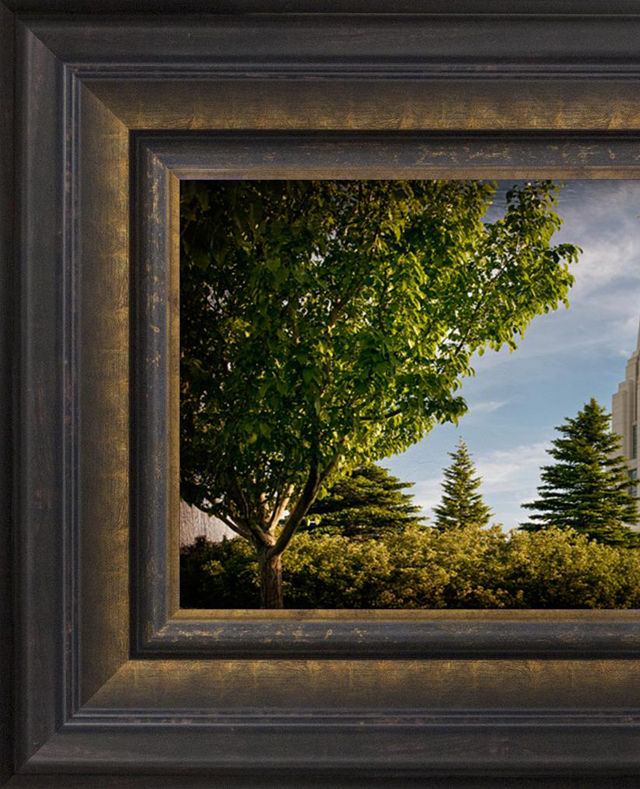 Rexburg Temple, the Day Dawn is Breaking (19x48 Canvas Framed Art), , large image number 2