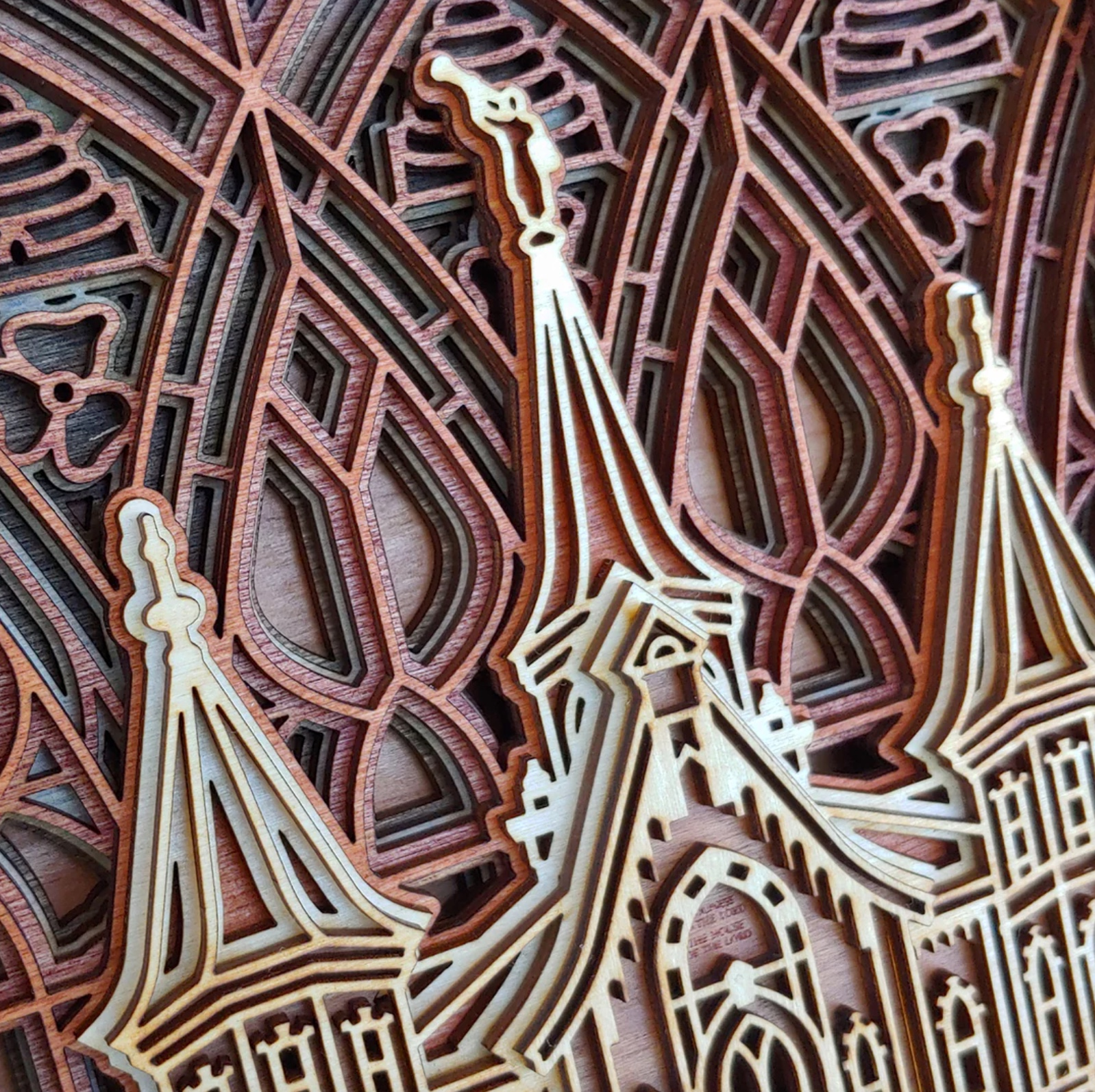 Provo City Center Utah Temple Layered Wood Plaque, , large