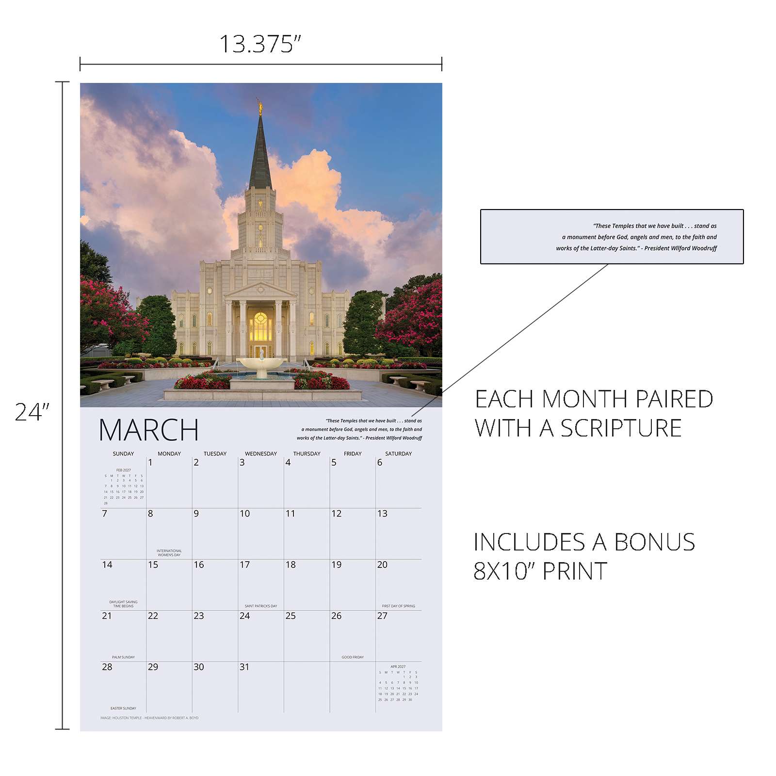 2027 Fire of the Covenant Wall Calendar (Large), , large
