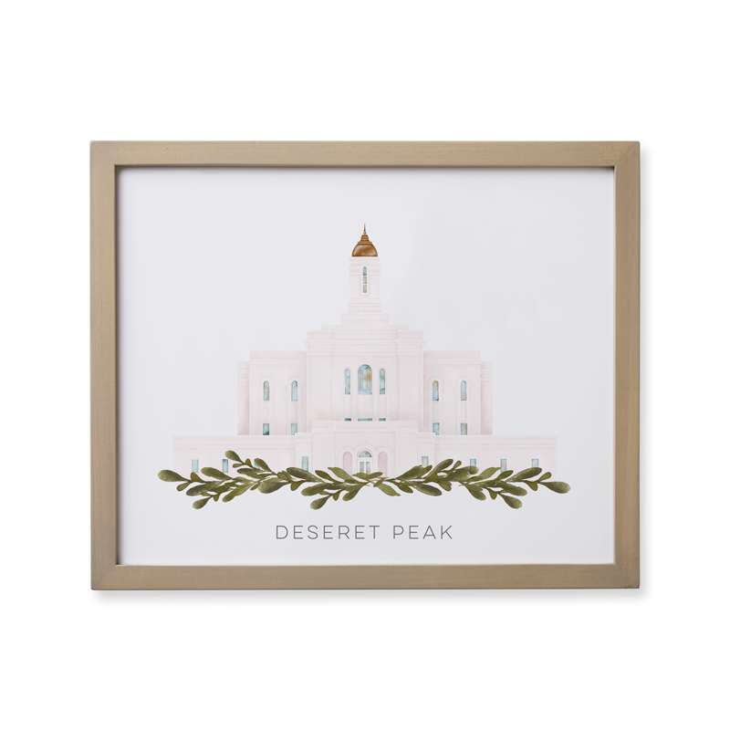 Deseret Peak Utah Temple (18x22 Framed Paper Print), , large image number 0
