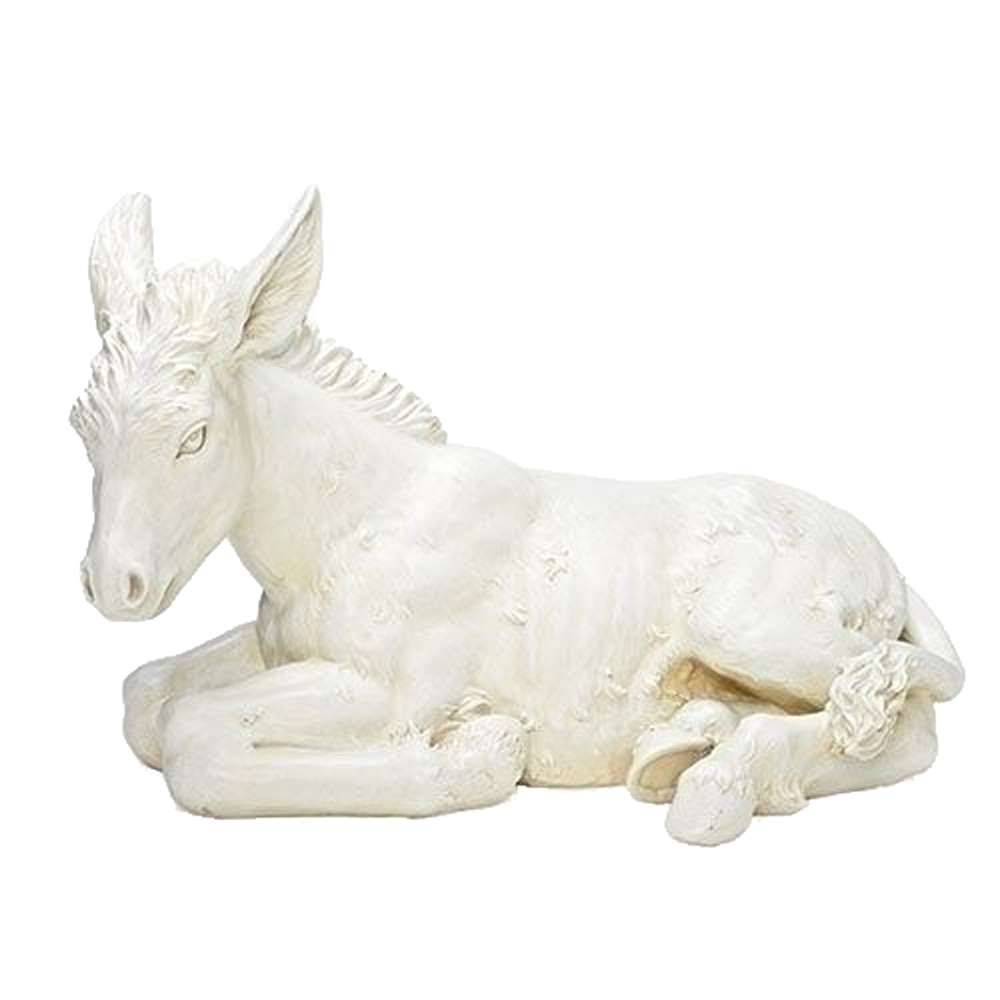 Ivory-Colored Donkey Resin Nativity Statue