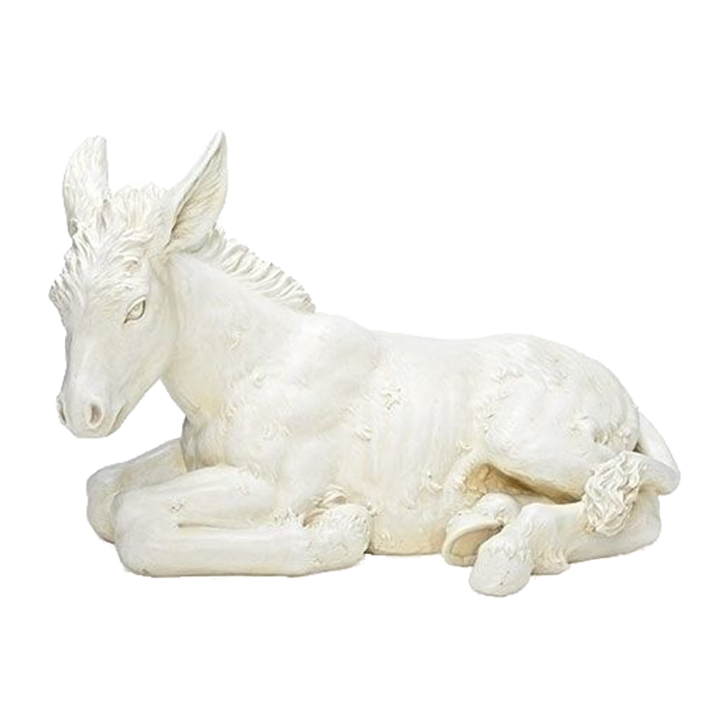 Ivory-Colored Donkey Resin Nativity Statue