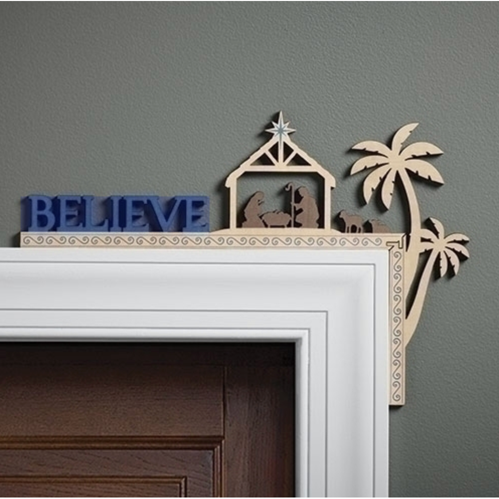 Believe Door Frame Nativity Decor,  Believe Door Frame Nativity Decor