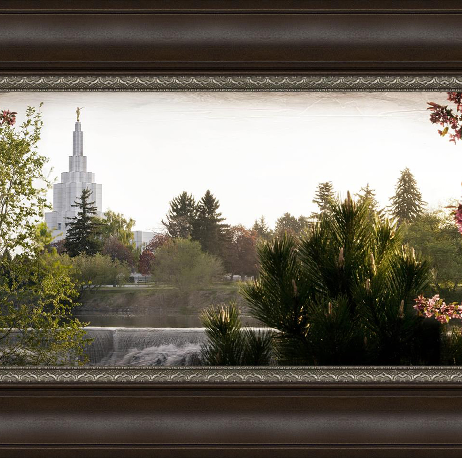 Idaho Falls Temple, The Daydawn is Breaking (18x47 Framed Art), , large image number 2