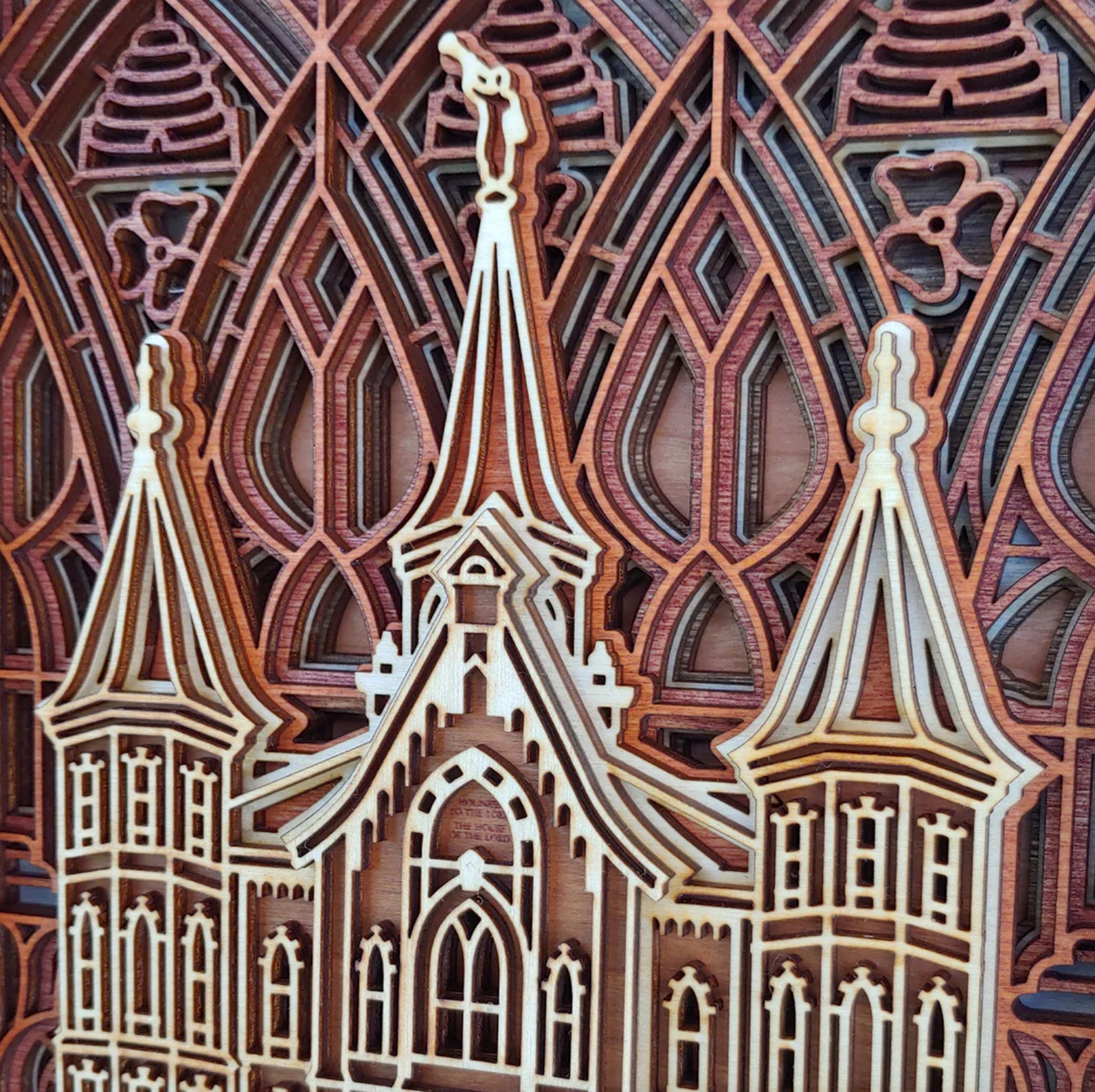 Provo City Center Utah Temple Layered Wood Plaque, , large image number 2