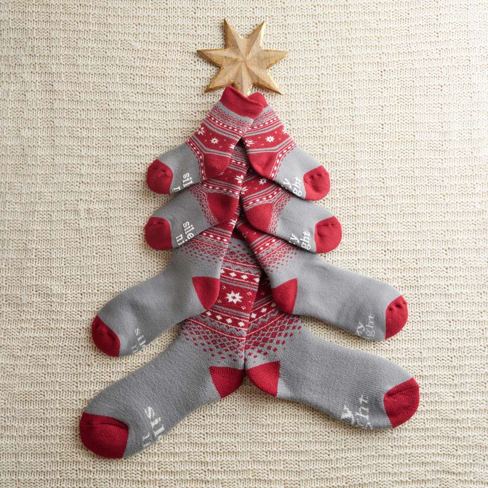 Silent Night, Cozy Night Christmas Socks, , large image number 1