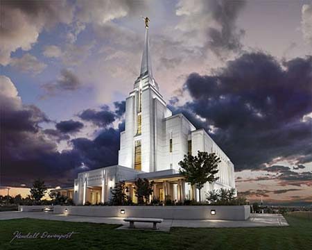 Rexburg Temple: Looking Up Print, , large image number 0