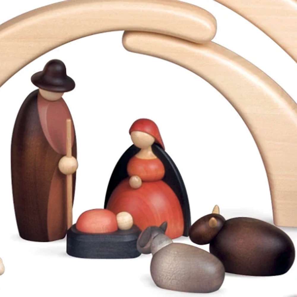 Handmade German Nativity Set, , large