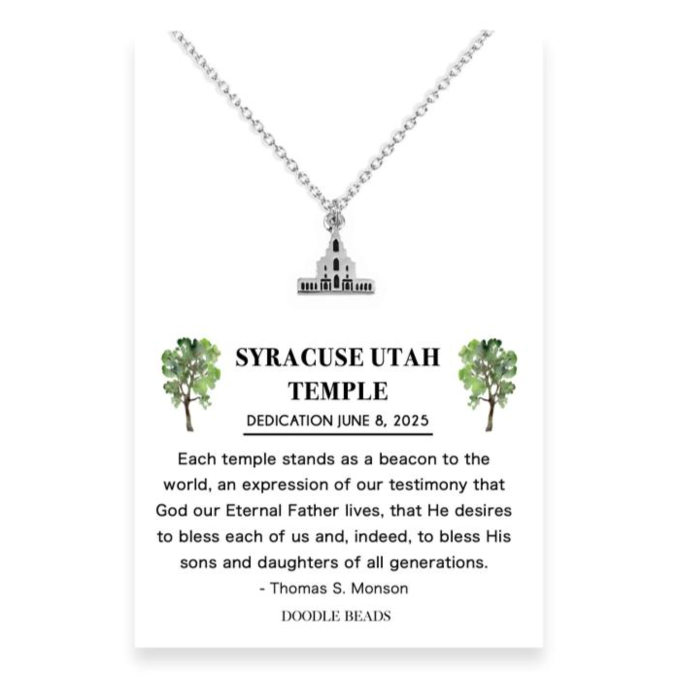 Syracuse Utah Temple Necklace, , large