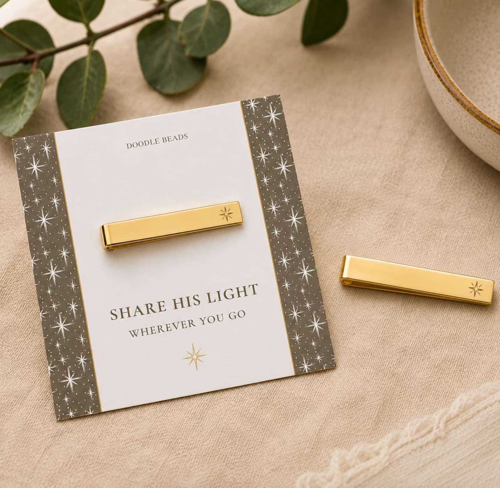 Share His Light North Star Tie Bar, , large