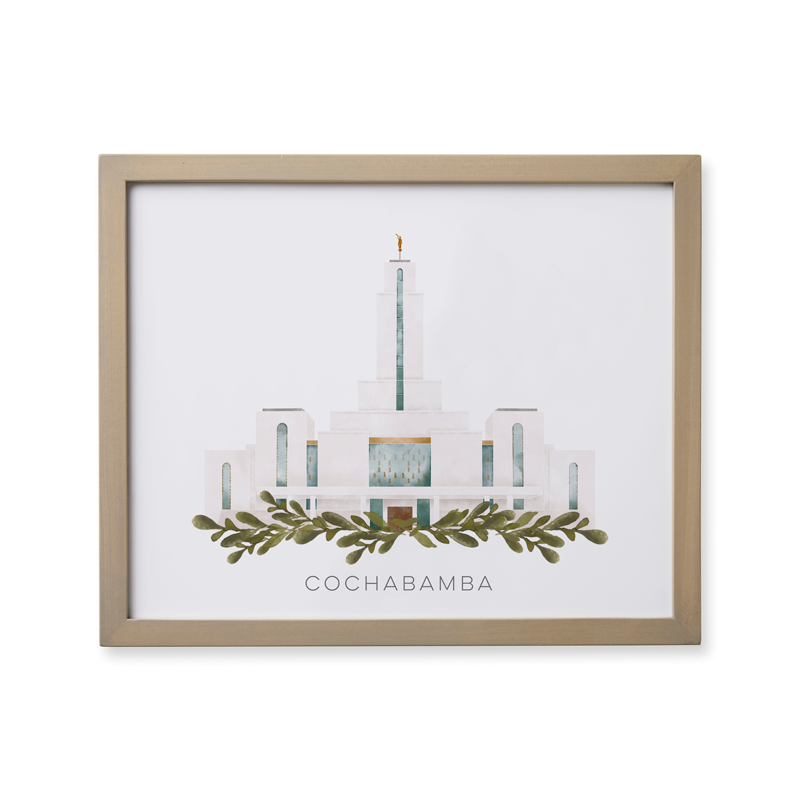 Cochabamba Bolivia Temple (18x22 Framed Paper Print)