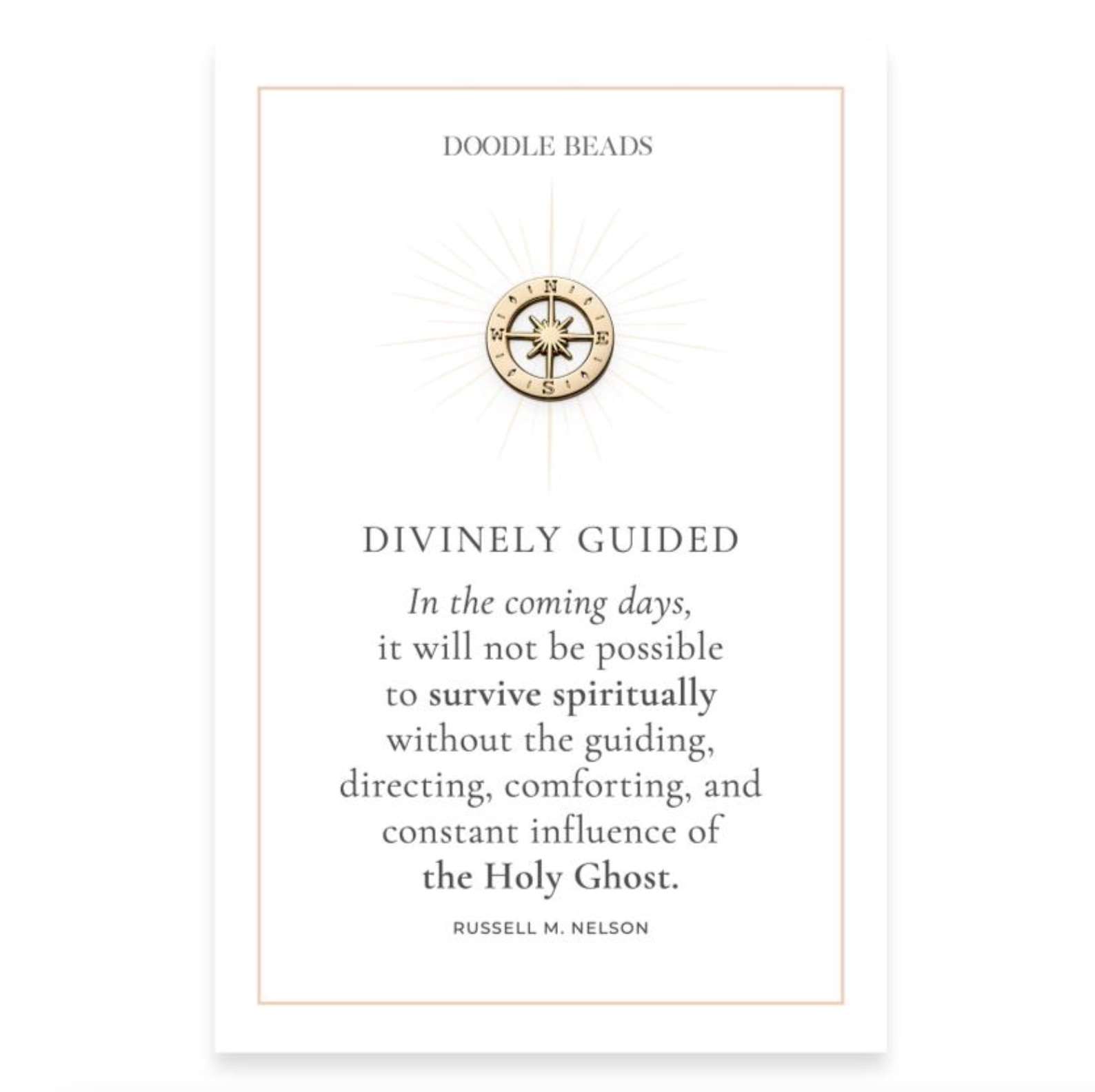 Divinely Guided Compass Pin