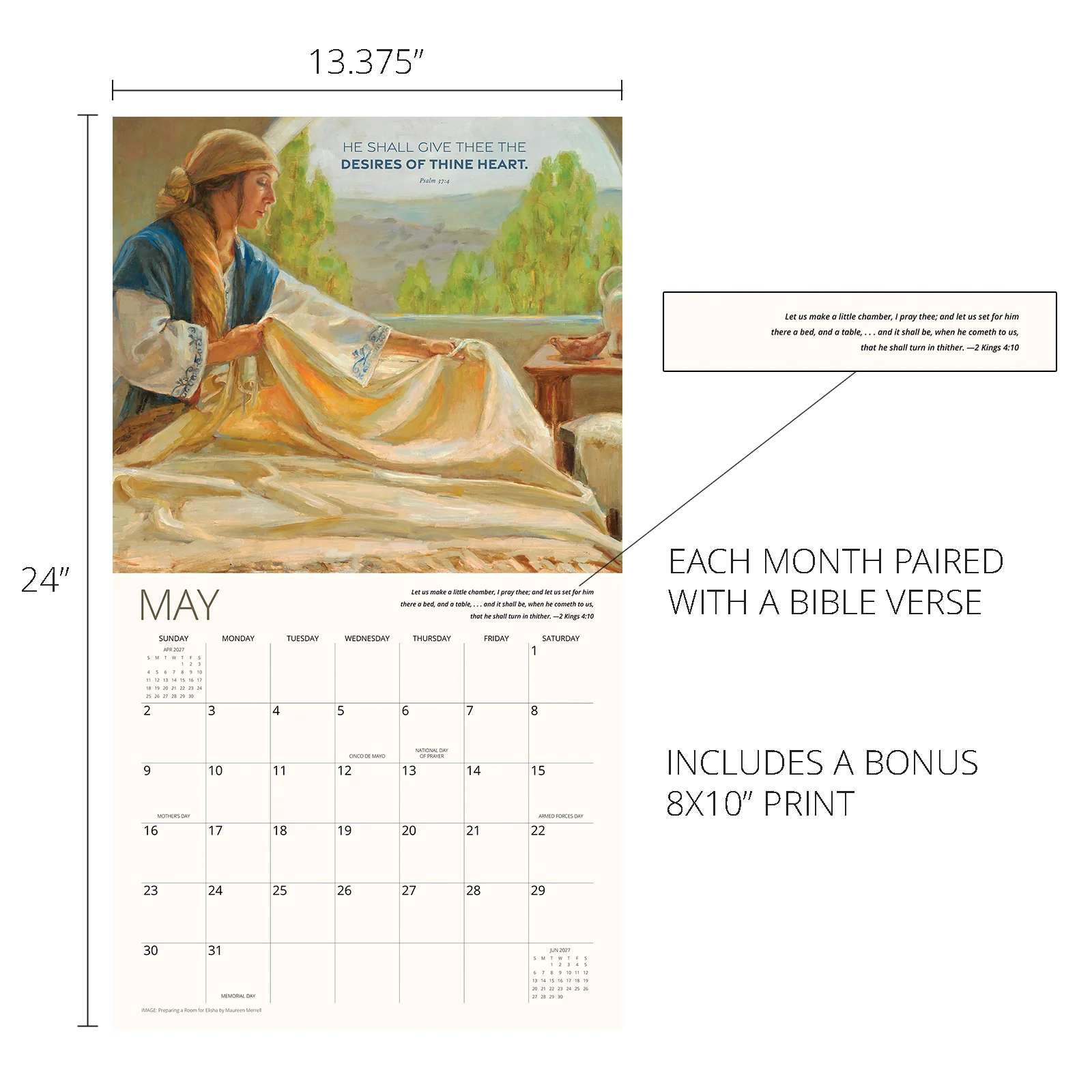 2027 Walk With Me Bible Verses Wall Calendar, , large image number 2