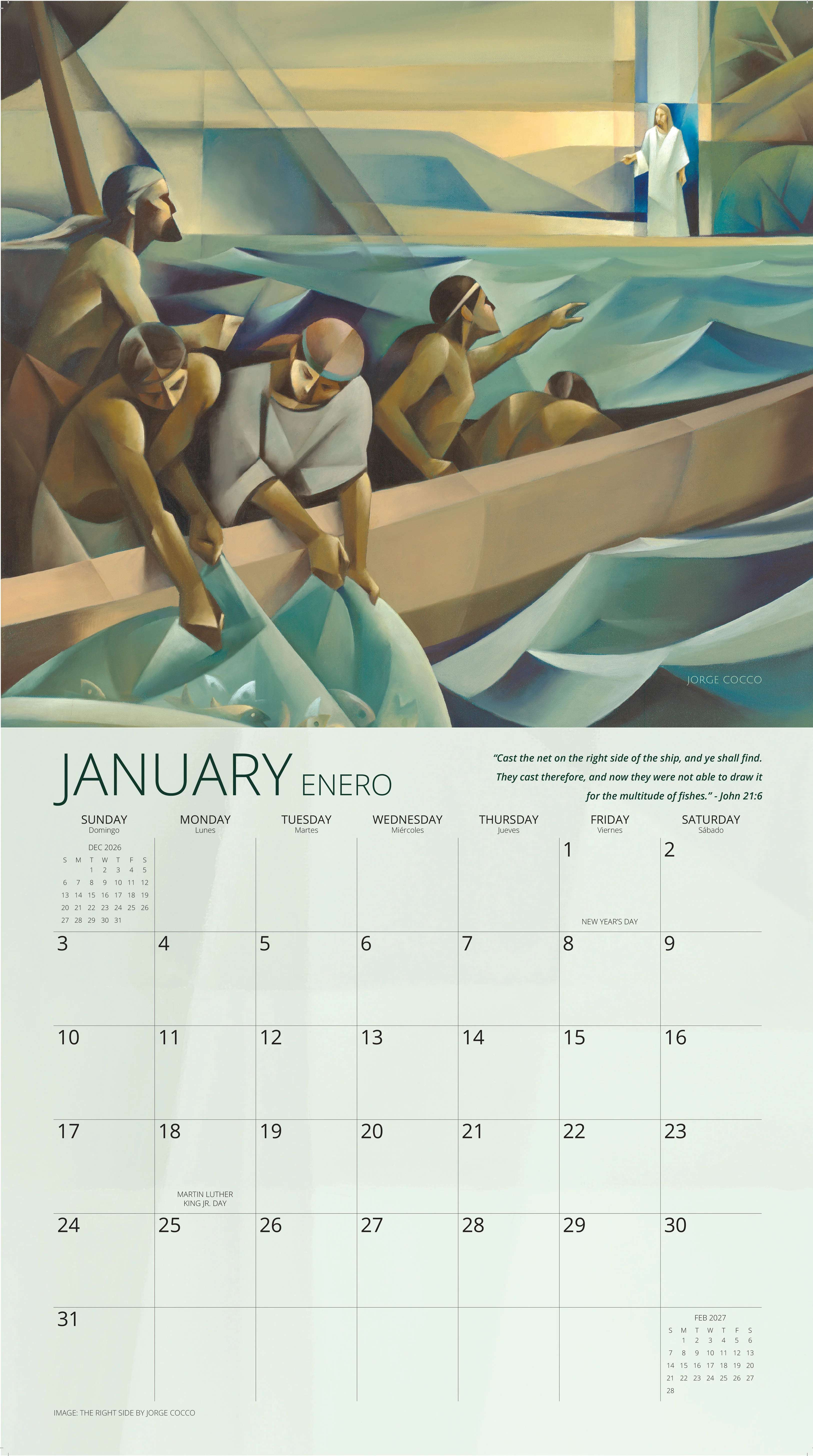 2027 Come Thou Font Wall Calendar, , large image number 4