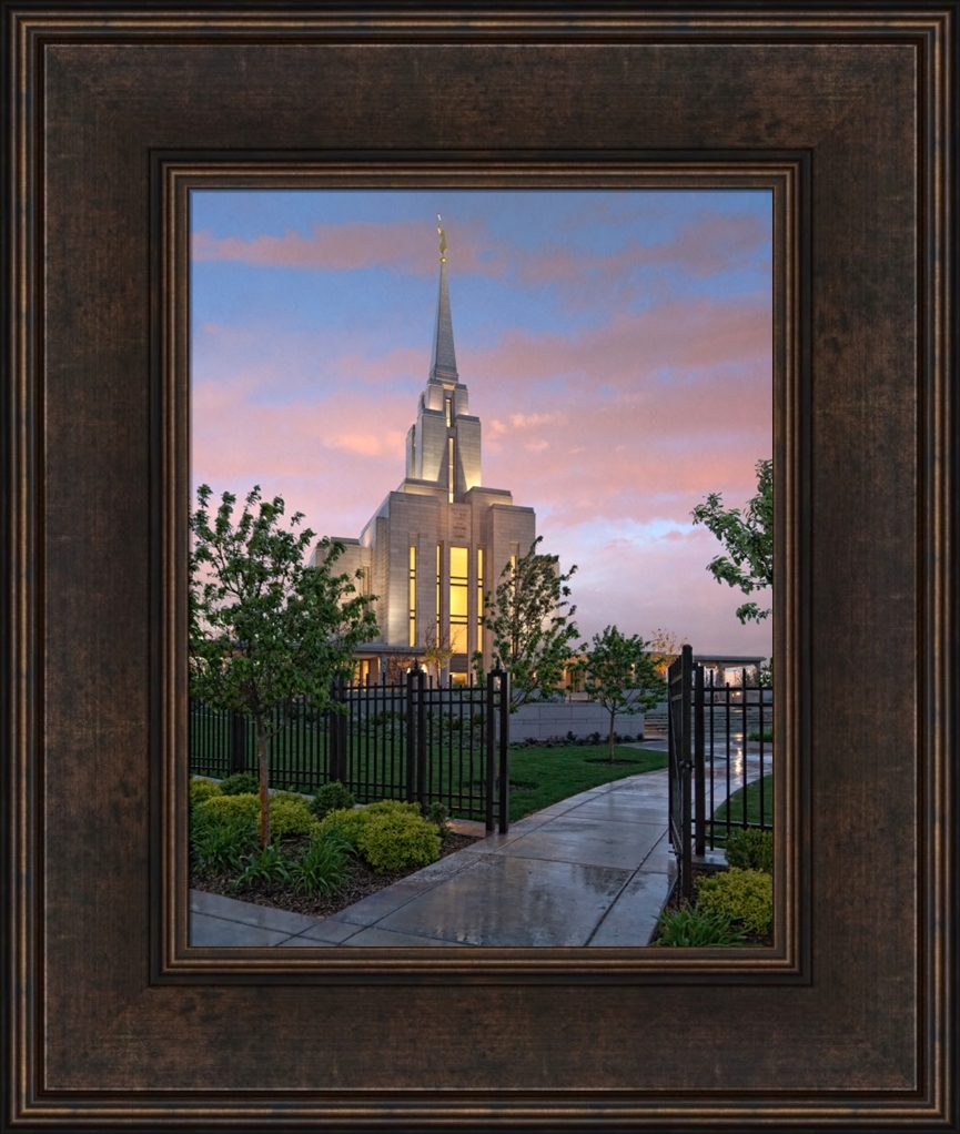 Oquirrh Mountain Temple, The Light Within (21x16 Framed Art)