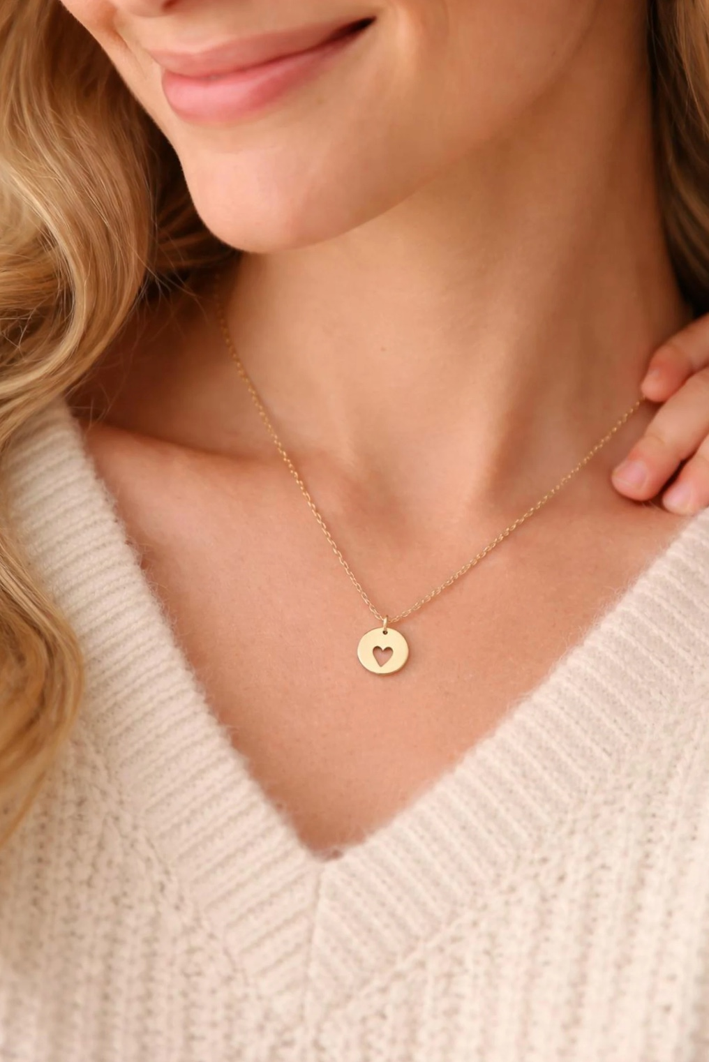 Mother and Daughter Heart Necklace, , large image number 4