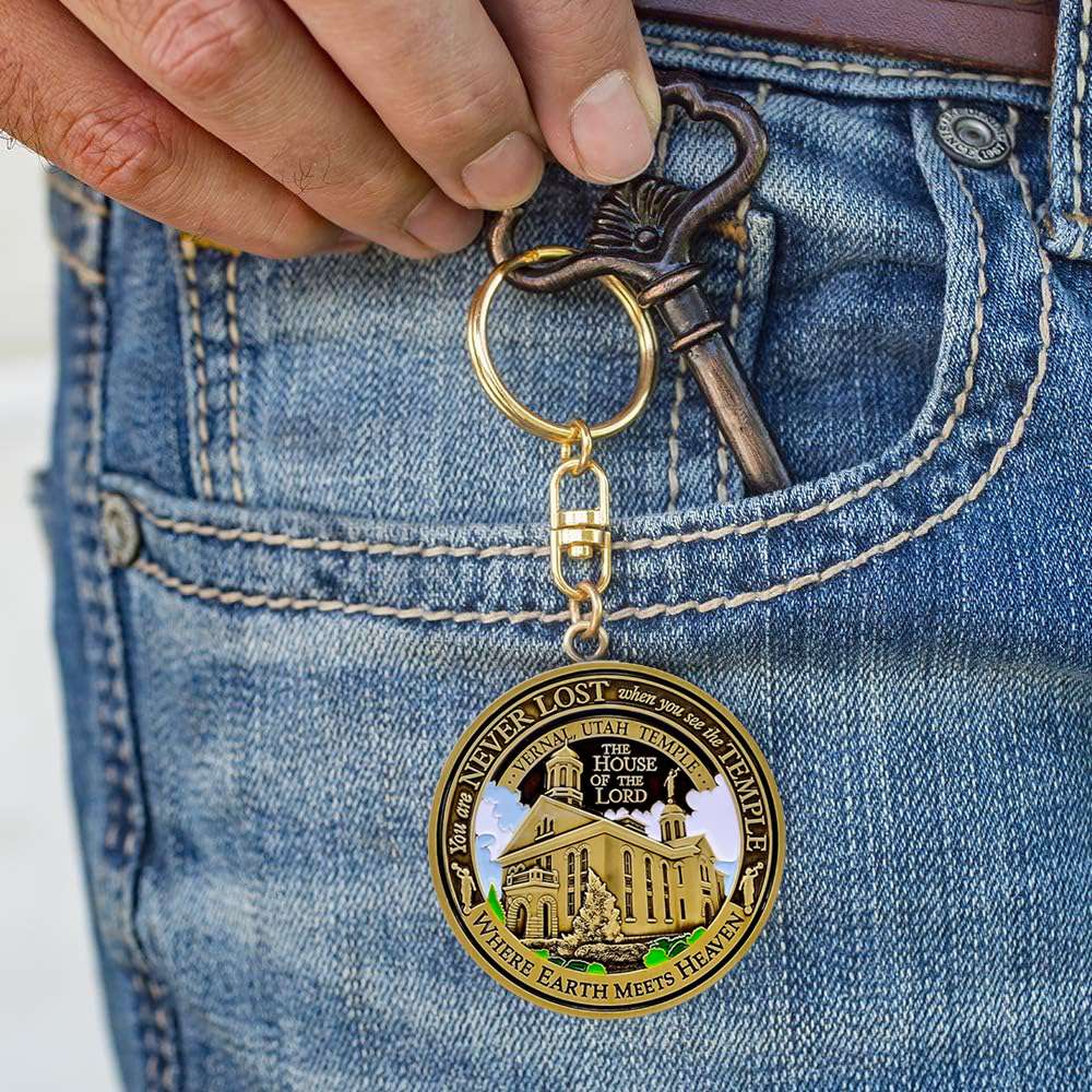 Vernal Utah Temple Keychain, , large image number 4