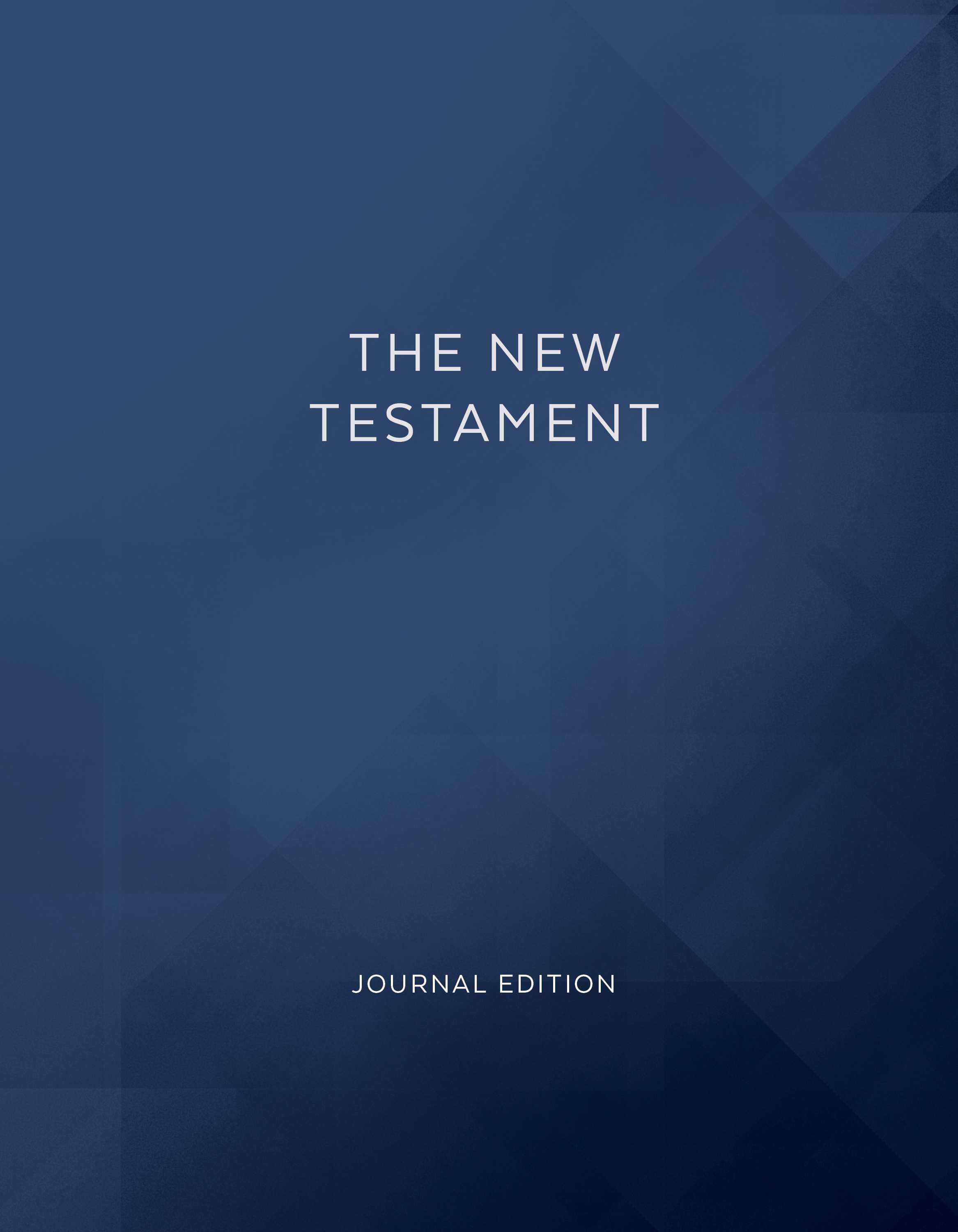 The New Testament, Journal Edition, Large Print Blue (Lined)