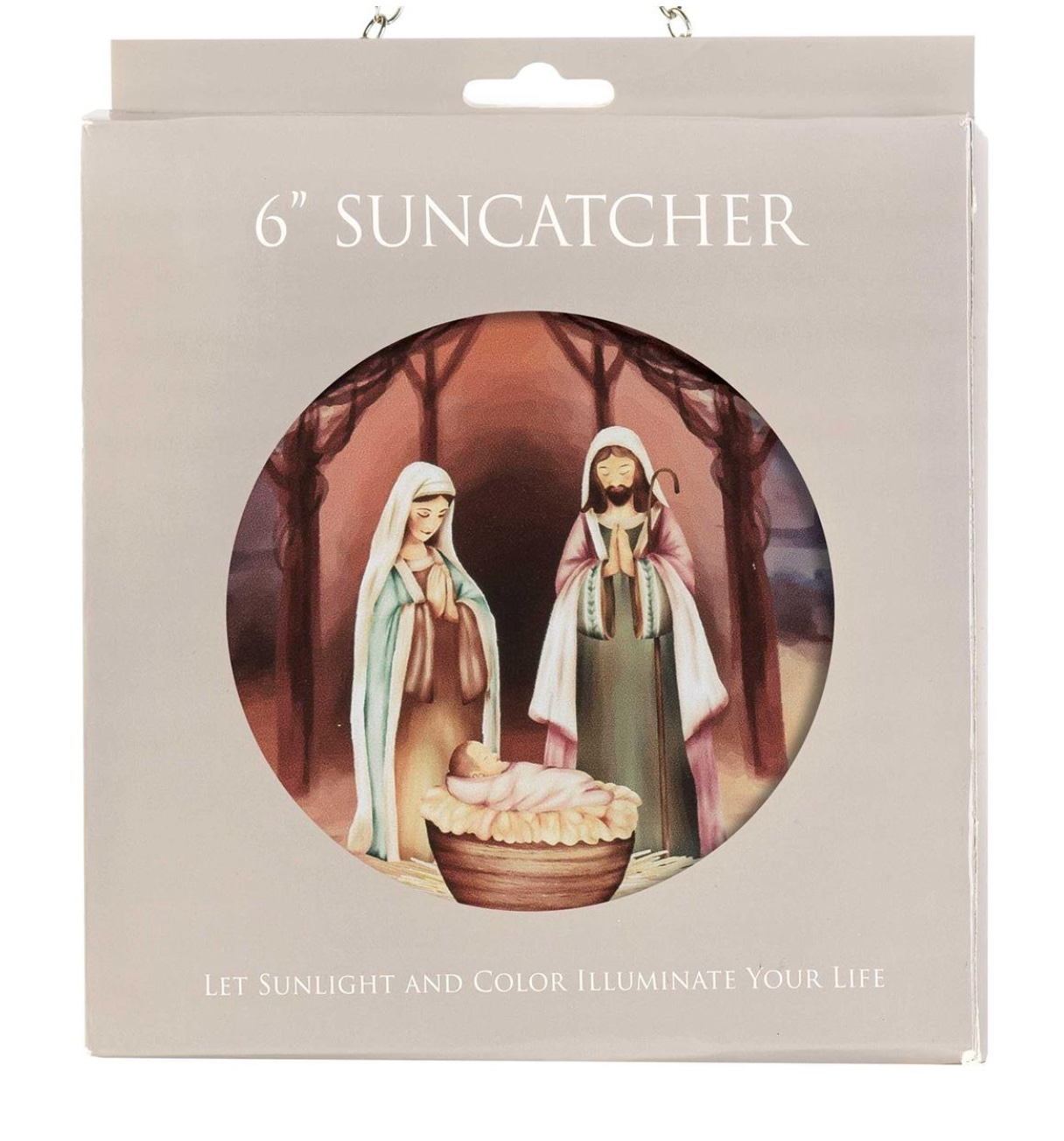 Holy Family in Creche Suncatcher, , large