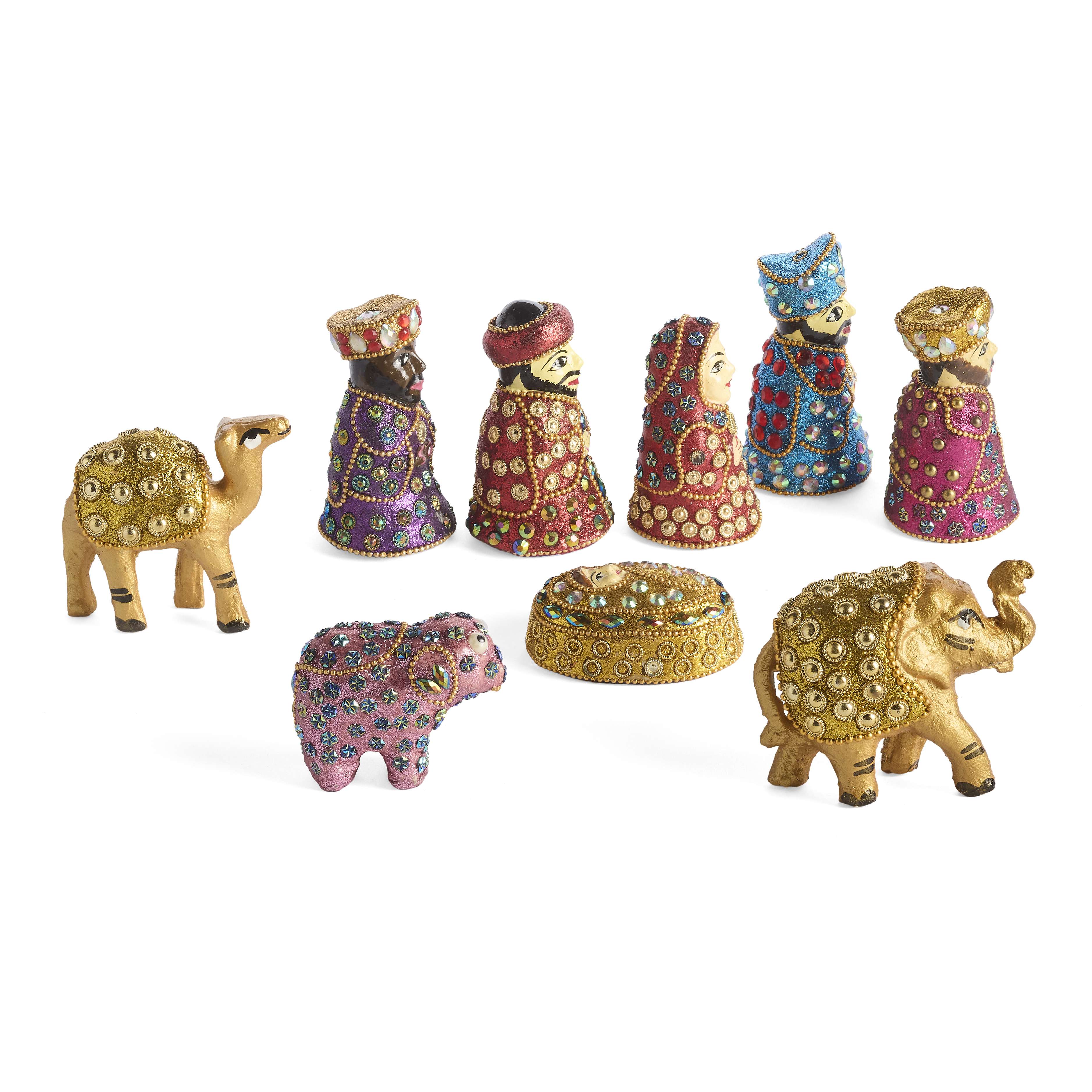 India Ornate Colorful Nativity, , large