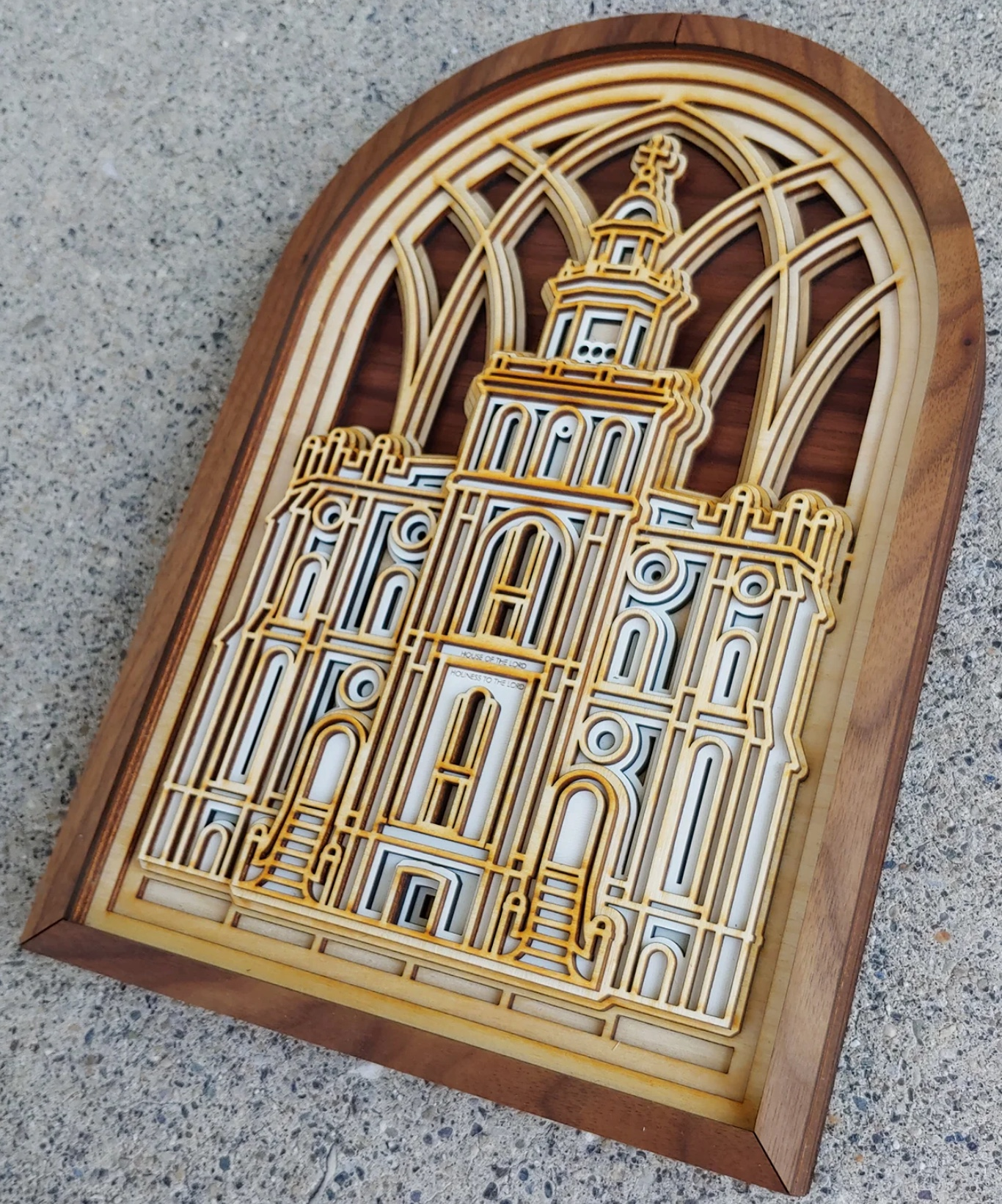 St. George Utah Temple Layered Wood Plaque, , large image number 2
