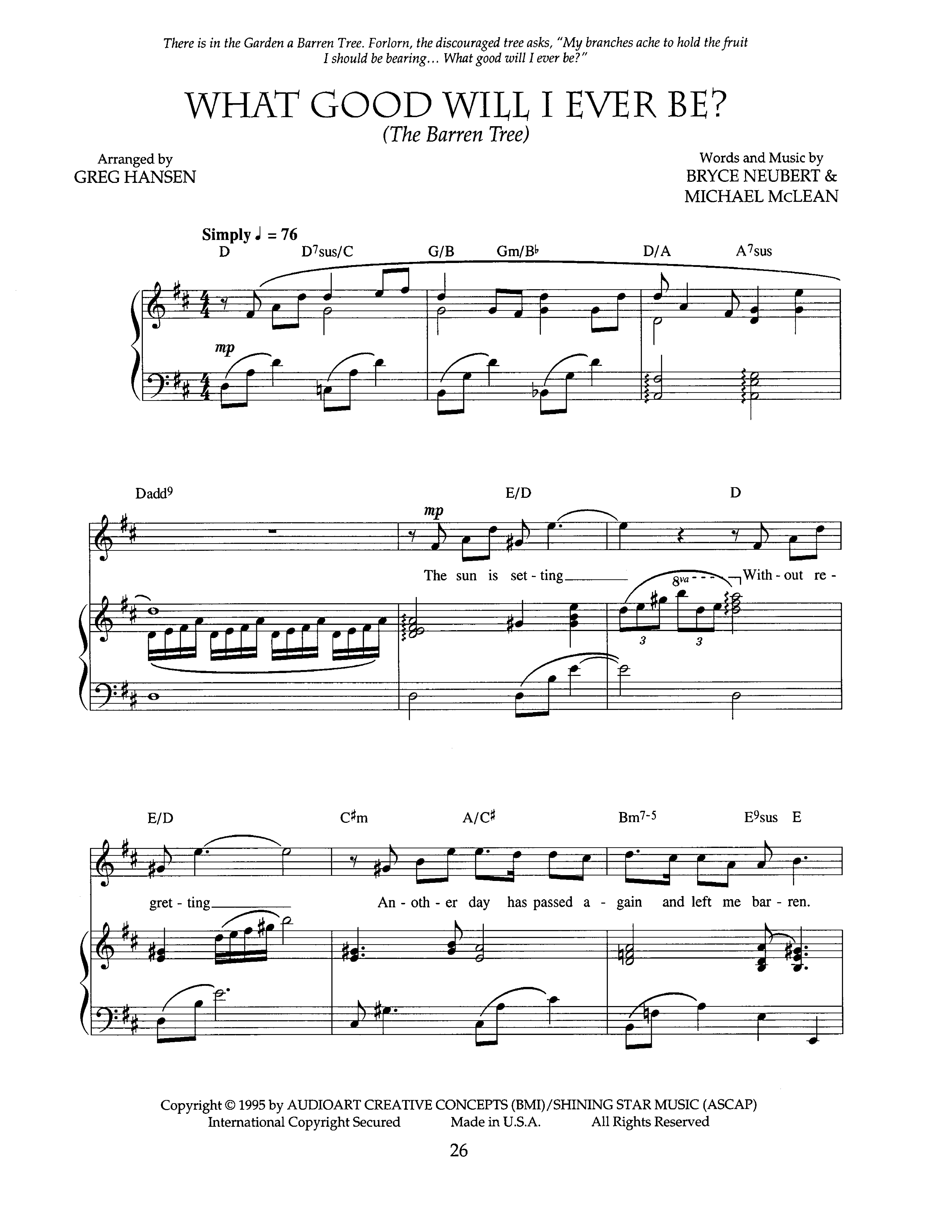 What Good Will I Ever Be?