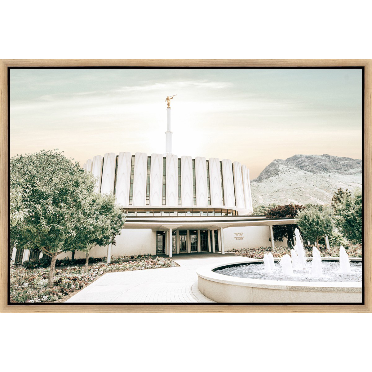 Sweet is the Work, Provo Temple (31.5x21.5 Framed Canvas)