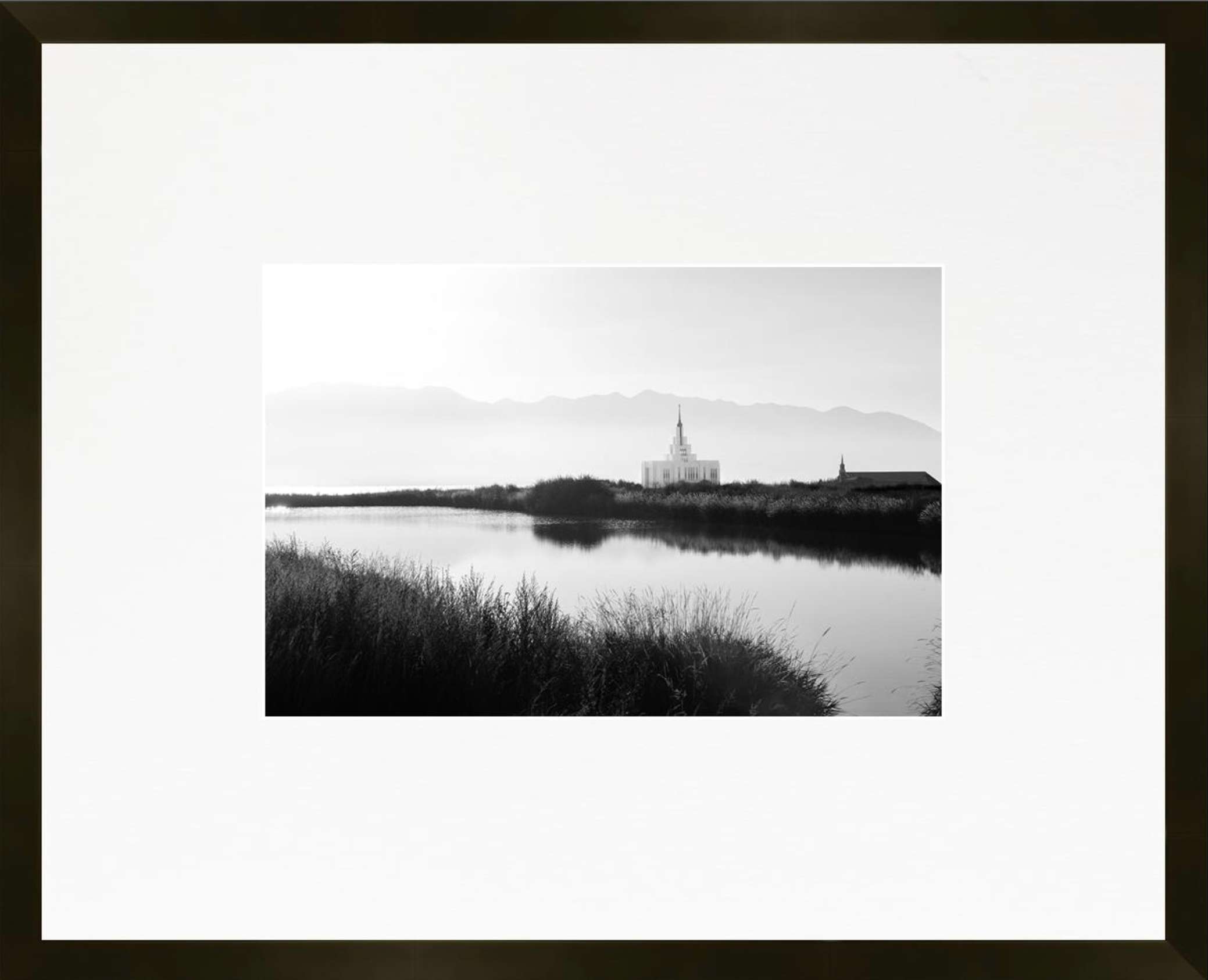 Saratoga Springs Utah Temple, Place of Peace (21x17 Framed Paper Print)