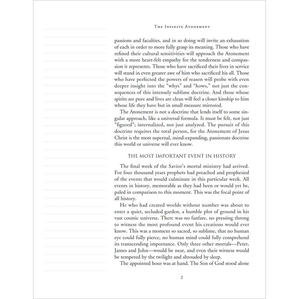 The Infinite Atonement, Journal Edition 6
