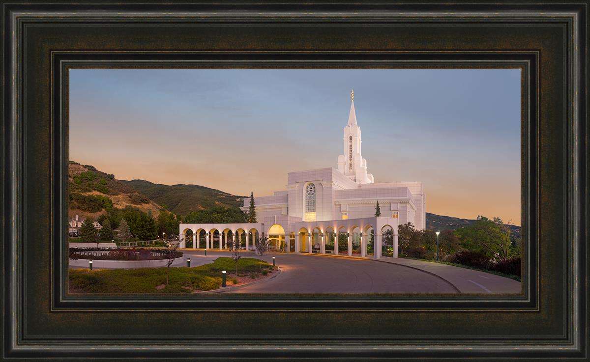 Bountiful Temple Peace Be Still (22x36 Framed Art)