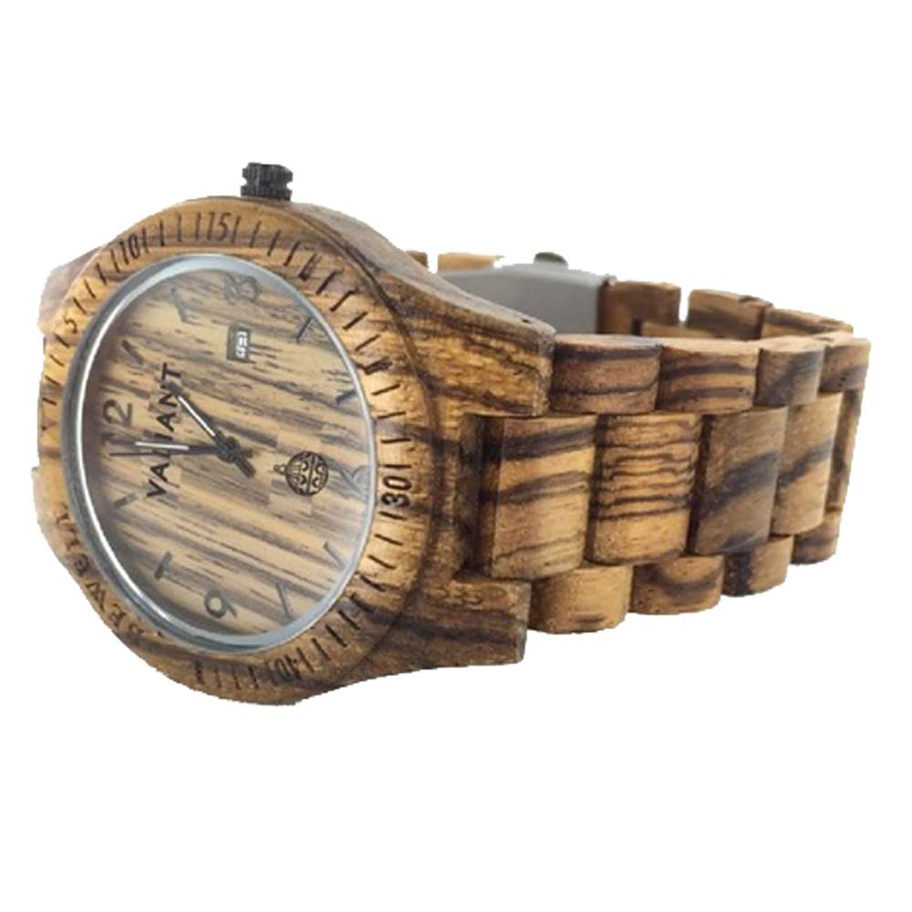 Men's Valiant Zebra Wood Watch, , large image number 0
