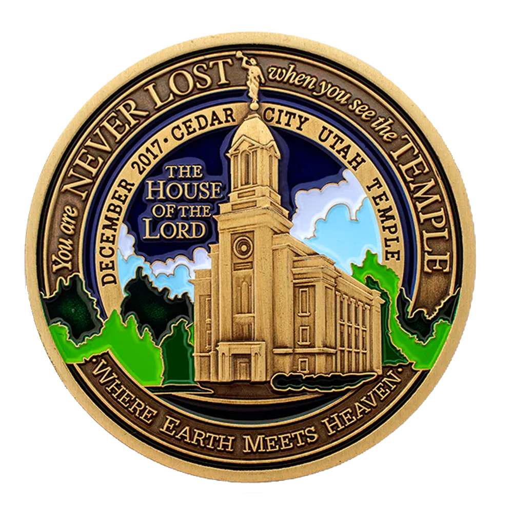 Cedar City Utah Temple Medallion Coin