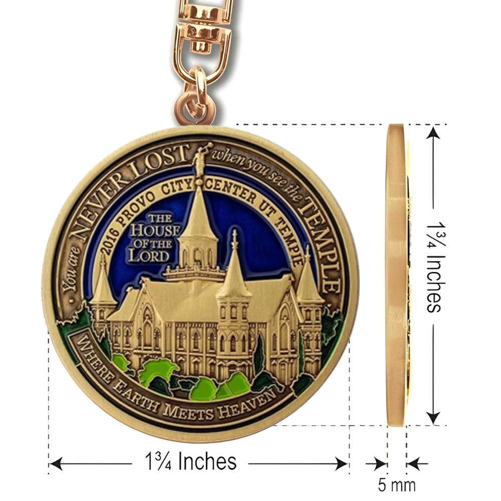 Provo City Center Utah Temple Keychain, , large