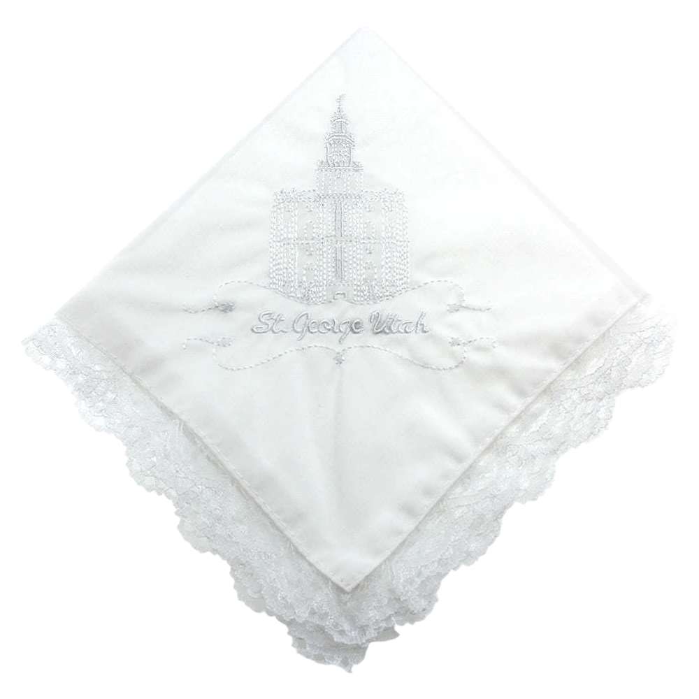 St George Temple Handkerchief - Lace
