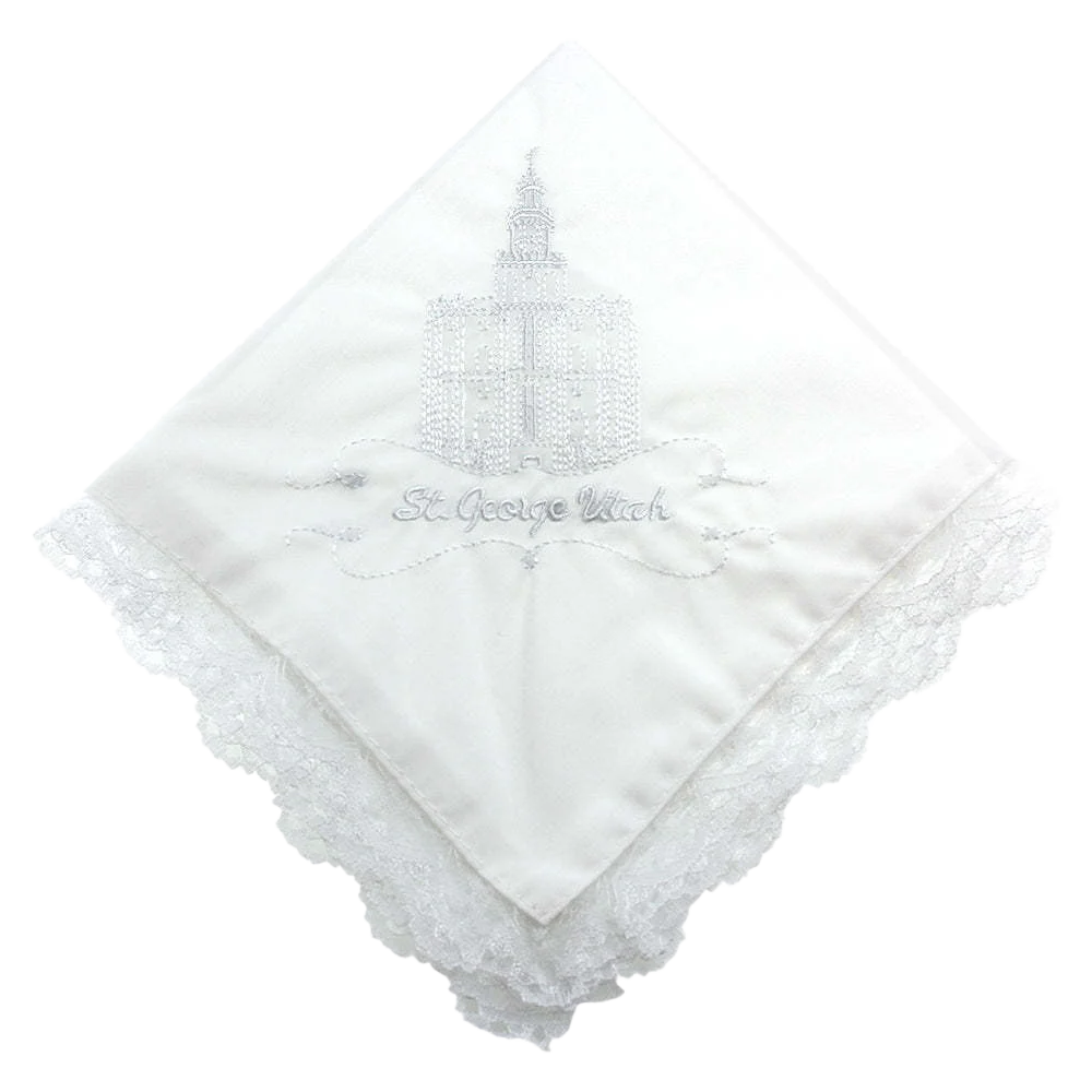 St George Temple Handkerchief - Lace