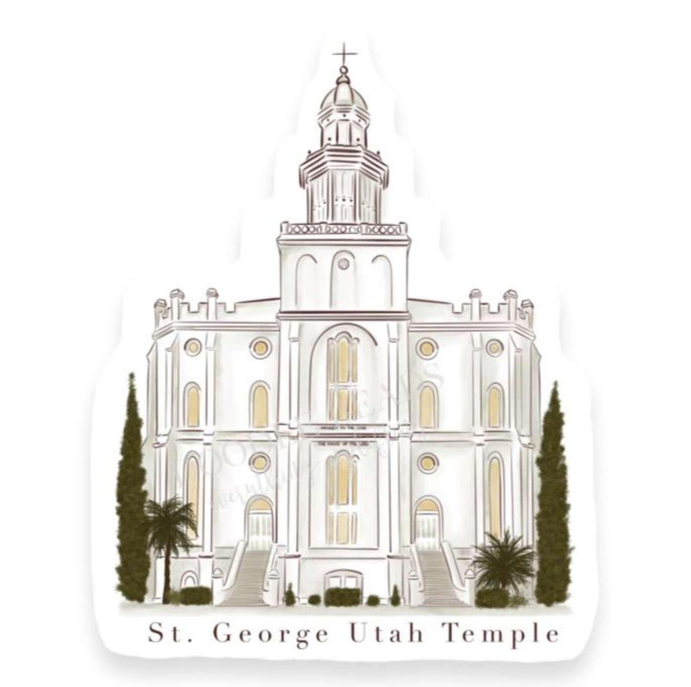 St. George Temple Sticker
