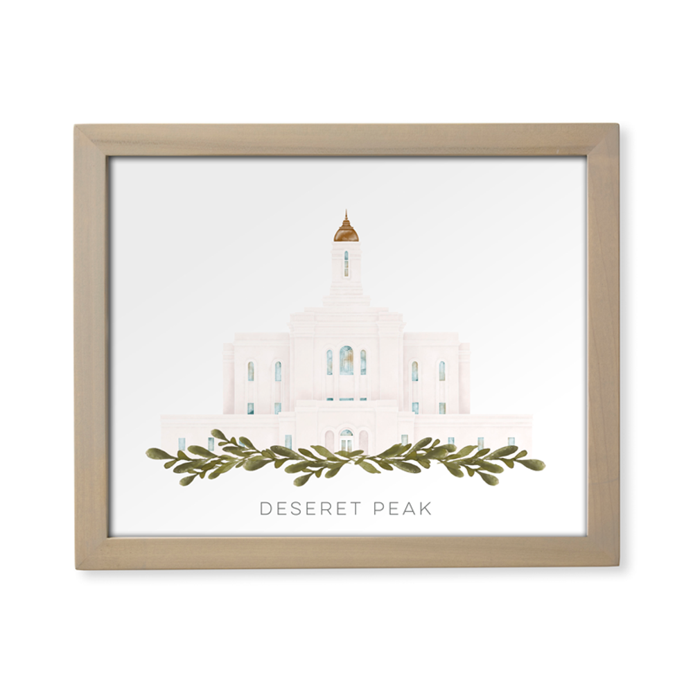 Deseret Peak Utah Temple (13x16 Framed Paper Print), , large image number 0