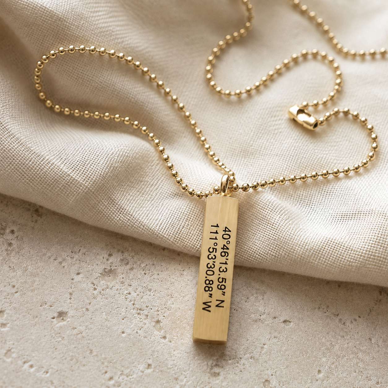 Salt Lake City Temple Coordinates Necklace, , large image number 6